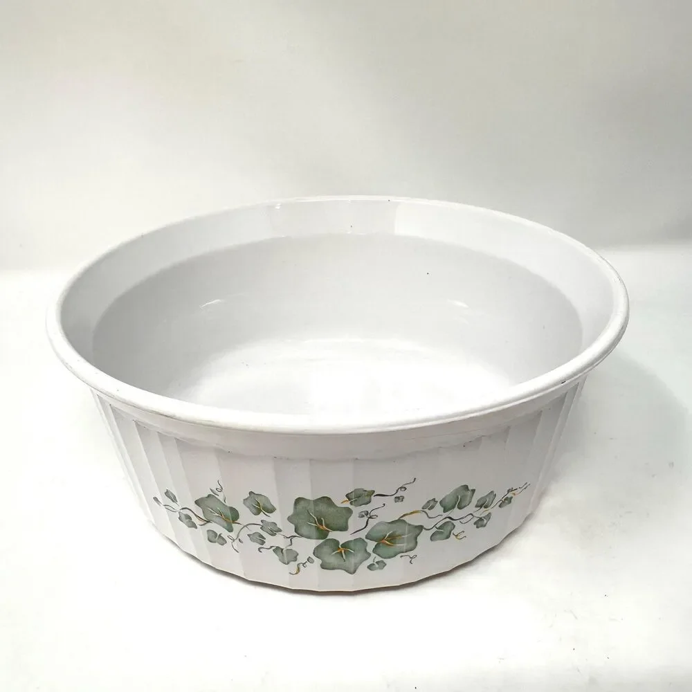 Vintage Corning Ware Callaway Ivy F-5-B 1.6 Liter Round Fluted Casserole Dish